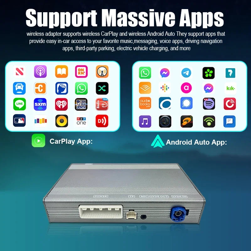 Wireless ios CarPlay & Android Auto Smart Upgrade System with Mirror-Link & AirPlay for Ma