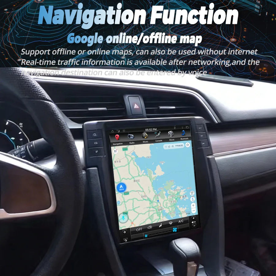 10.4" Screen Android Multimedia Player For Honda CRV CR-V 2.0L 2.4L 2012-2016 Navigation C