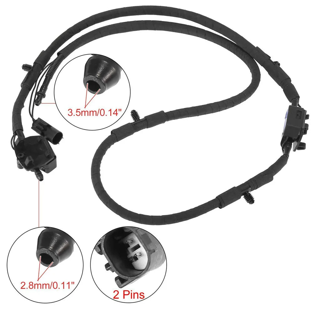 SINOCMP Windshield Washer Nozzles Spray Jet Replacement 61667257234 7257234 for BMW X6 X6M