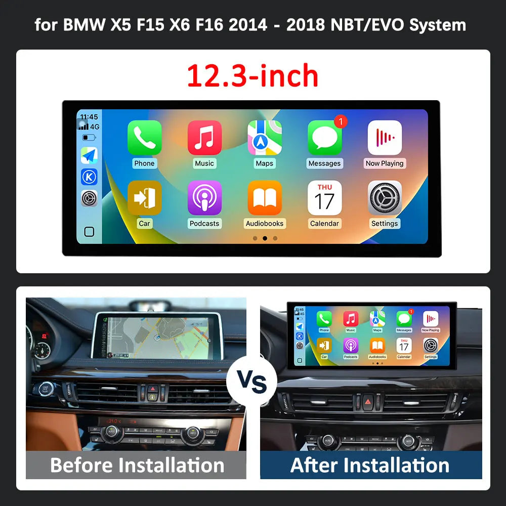 for BMW X5 F15 X6 F16 2014 - 2018 NBT/EVO System Car Radio Multimedia Player Android 16 GP