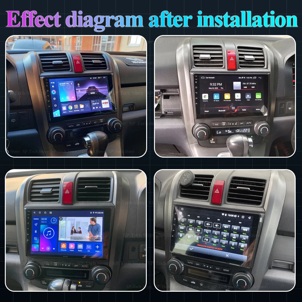 Android 16 Car Radio For Honda Cr-v 3 Re Crv 2007-2011 Multimedia Video Player 2 Din Navig | AUTOKITSHOP