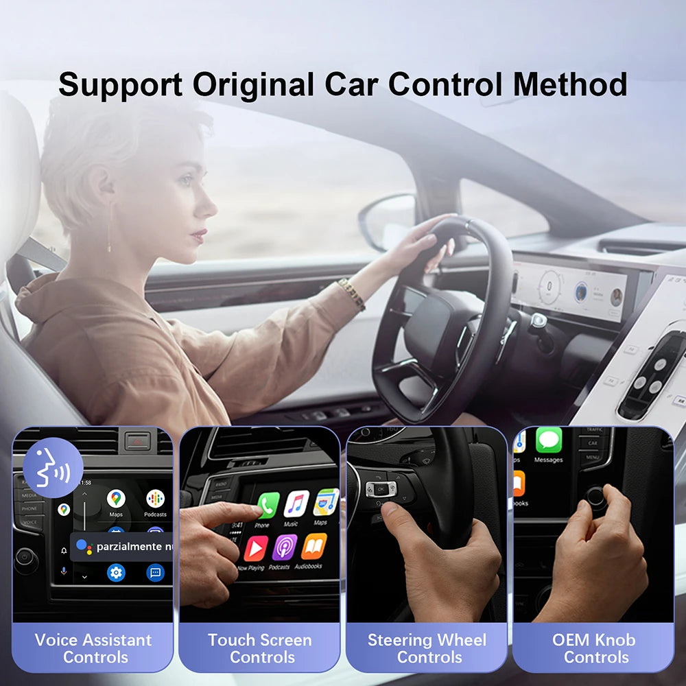 2 in 1 New Wireless CarPlay Android Auto Adapter USB Dongle Smart Mini Box Plug And Play U