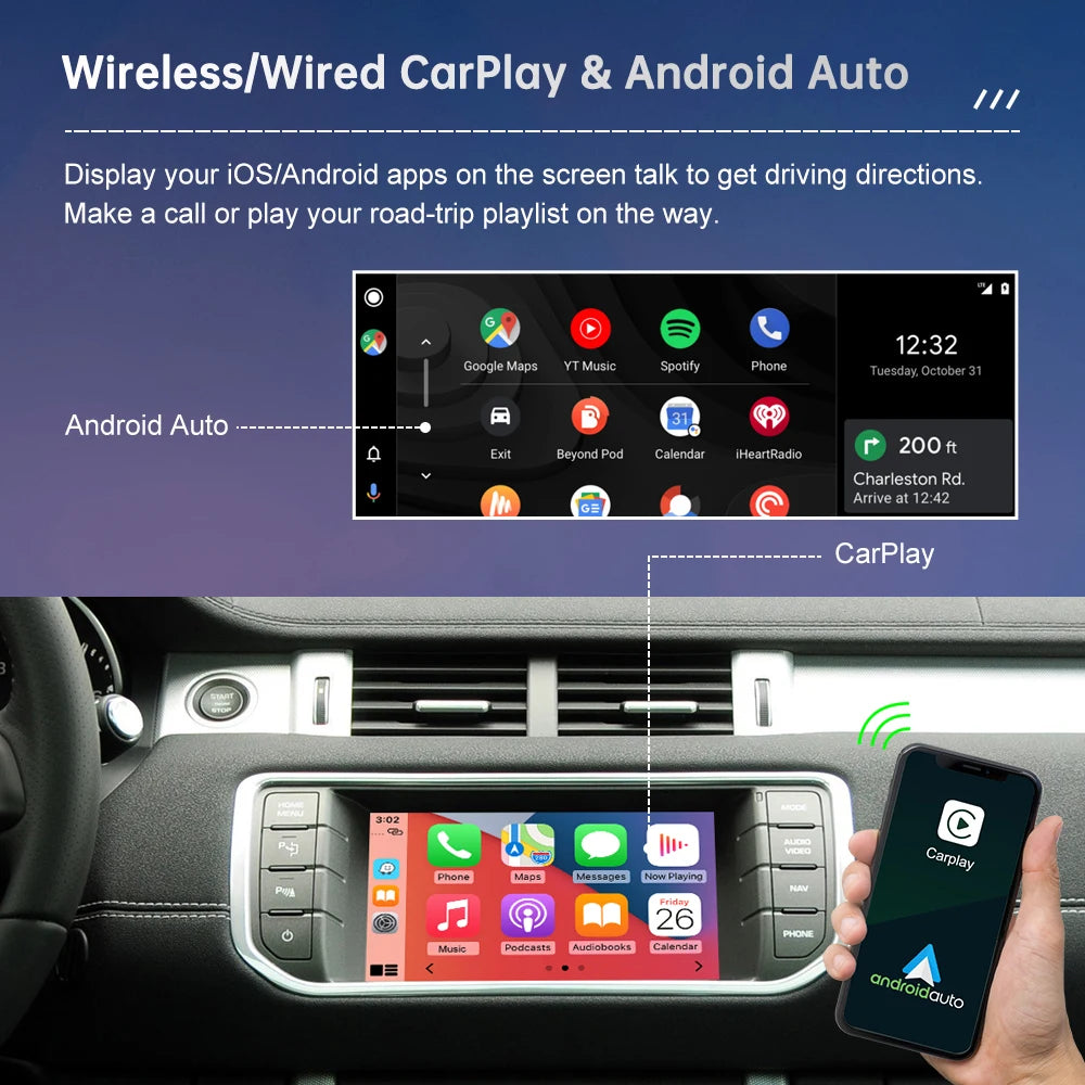 Wireless Carplay For Land Rover/Jaguar/Range Rover/Evoque/Discovery 2012-2018 Android Auto | AUTOKITSHOP