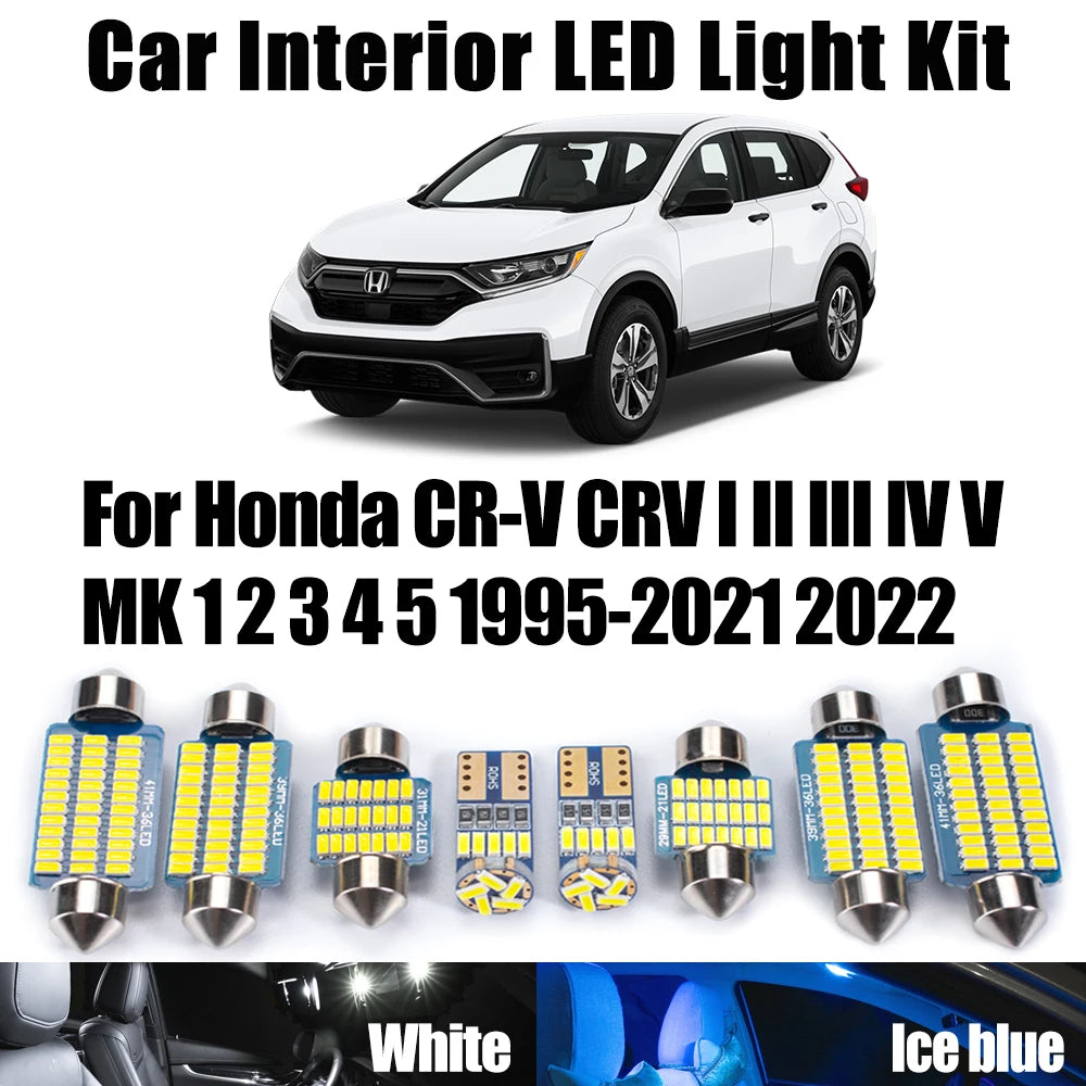 LED Interior Light Kit for Honda CR-V CRV I II III IV V MK 1 2 3 4 5 1995-2020 - Canbus Dome Map Door Trunk Bulbs | A...