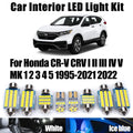 LED Interior Light Kit for Honda CR-V CRV I II III IV V MK 1 2 3 4 5 1995-2020 - Canbus Dome Map Door Trunk Bulbs | A...