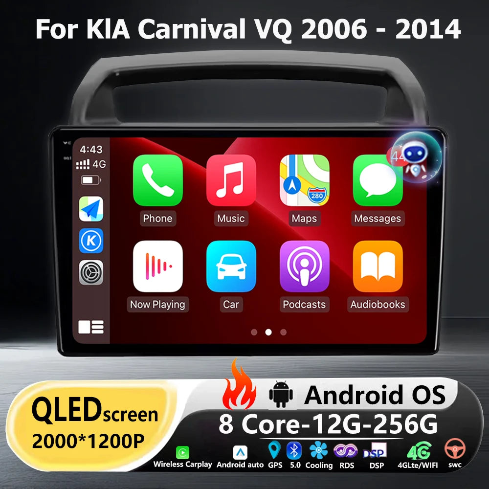 Car Radio Multimedia Video Player GPS Navigation Tools For KIA Carnival VQ 2006 - 2014 And