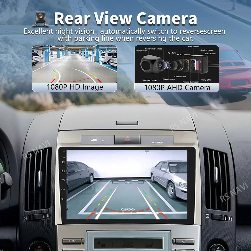 Android 16 For Toyota Corolla Verso AR10 2004-2009 2K QLED Android Car Radio Multimedia Vi