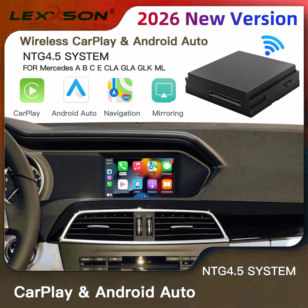 LEXXSON Wireless CarPlay Android Auto for Mercedes Benz A B C E CLA GLA GLK ML Sprinter NT | AUTOKITSHOP