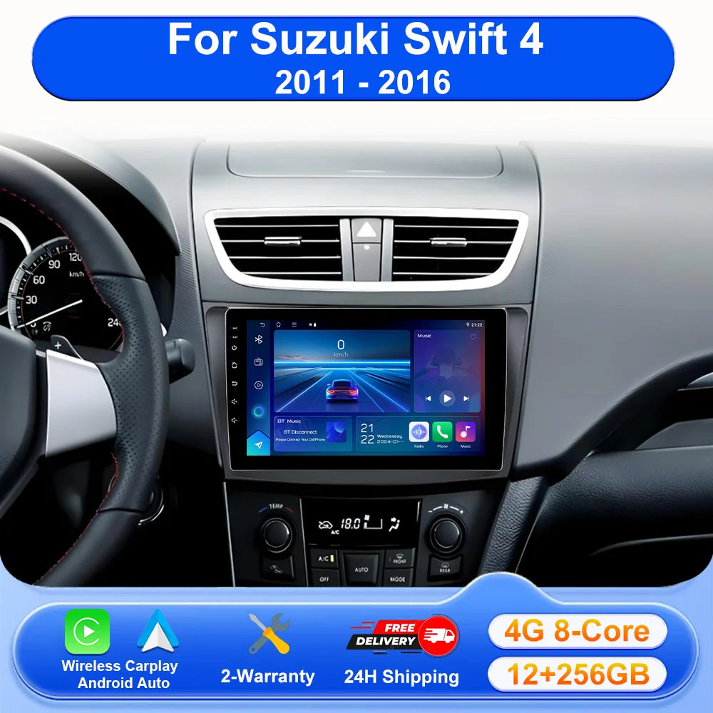 Android 16 Car Radio Stereo For Suzuki Swift 4 2011 2012 2013 2014-2016 Multimedia Video P