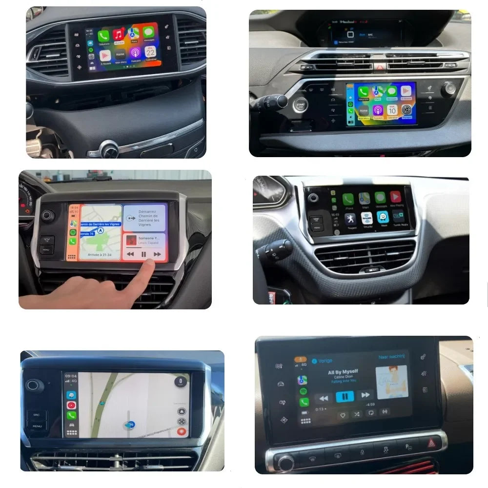 Wireless Android Auto & CarPlay Adapter for Peugeot Citroen DS4 DS3 C3 C4 C5 307 308 508 2