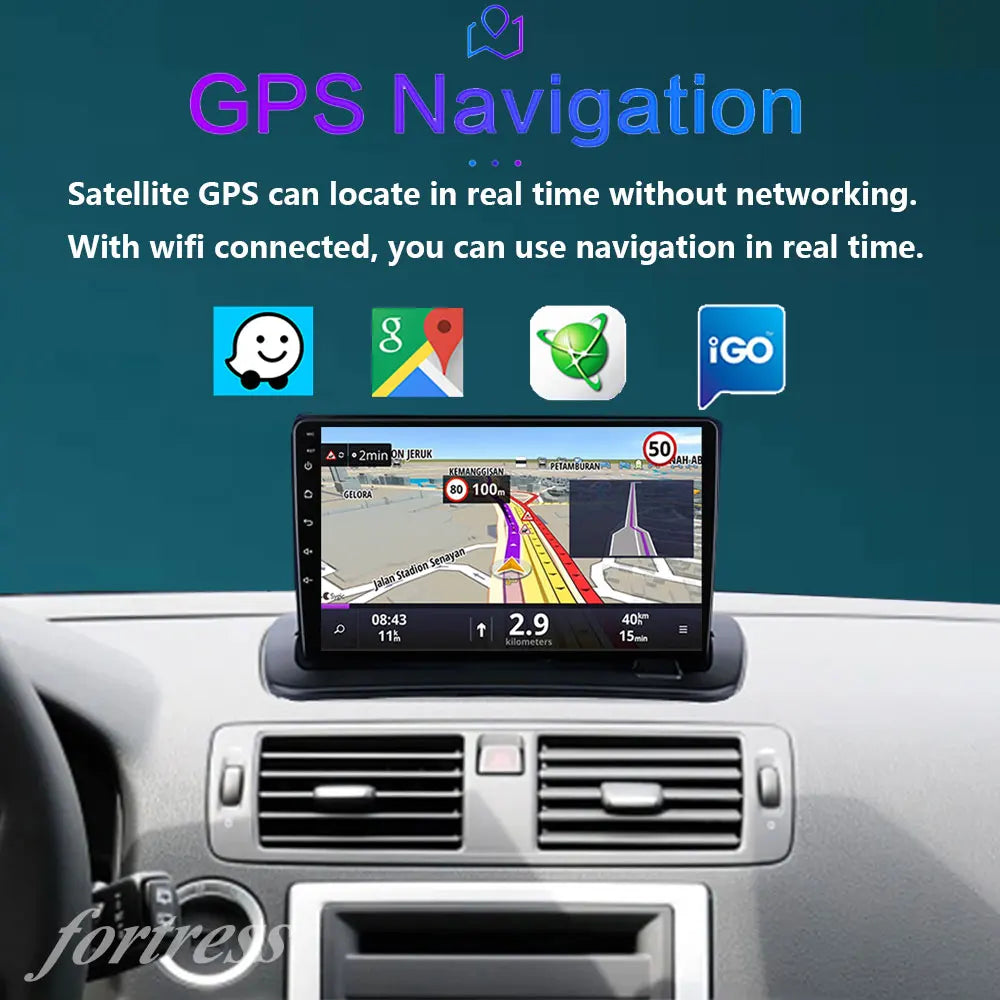 Android 16 Carplay Auto Car Radio For VOLVO C30 S40 C70 2006-2009 2010 2011 2012 GPS Navig