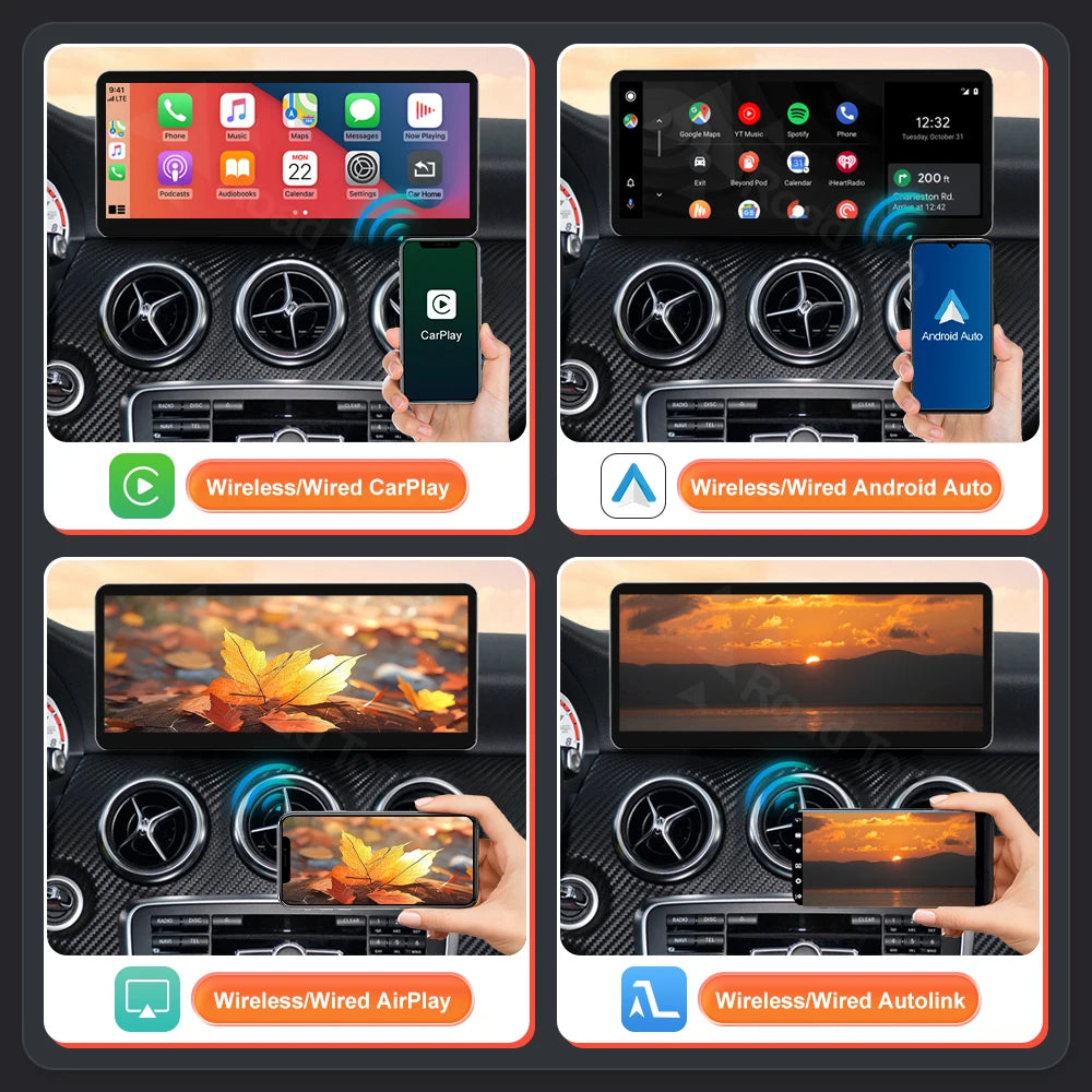 CN 12.3'' Wireless Carplay Multimedia Touch Screen For Mercedes Benz A B C CLA GLA W176 W2 | AUTOKITSHOP
