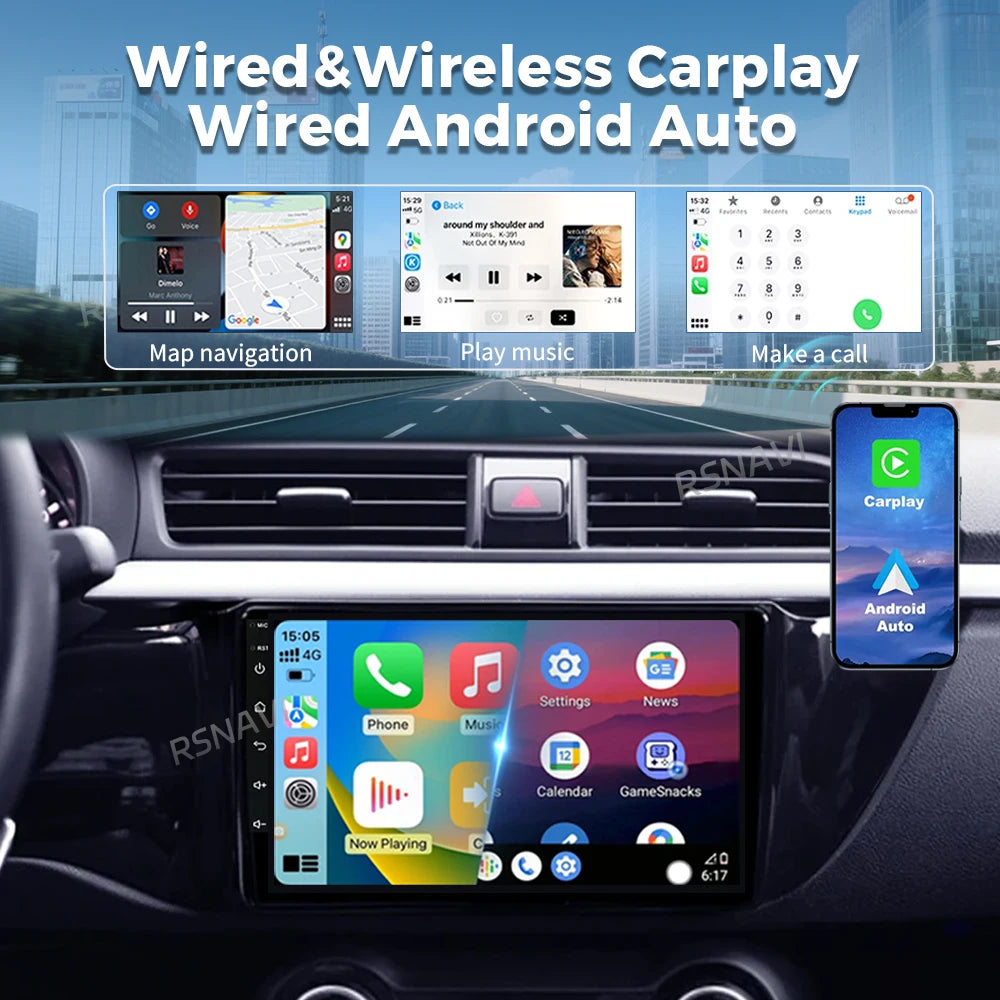 Qualcomm Android 16 For Kia RIO 4 2016- 2020 2K QLED Android Car Radio Multimedia Video Pl