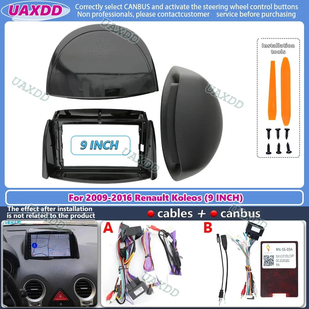 For 2009-2016 Renault Koleos 9INCH Car dvd radio Android Host speaker decoder MP3 MP5 fasc