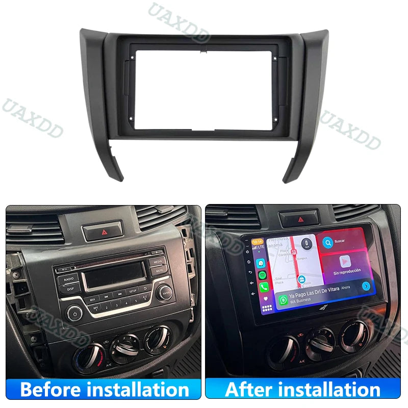 2 Din 9 Inch Car Radio Installation DVD Mp5 Plastic Fascia Panel Frame for Nissan Navara N