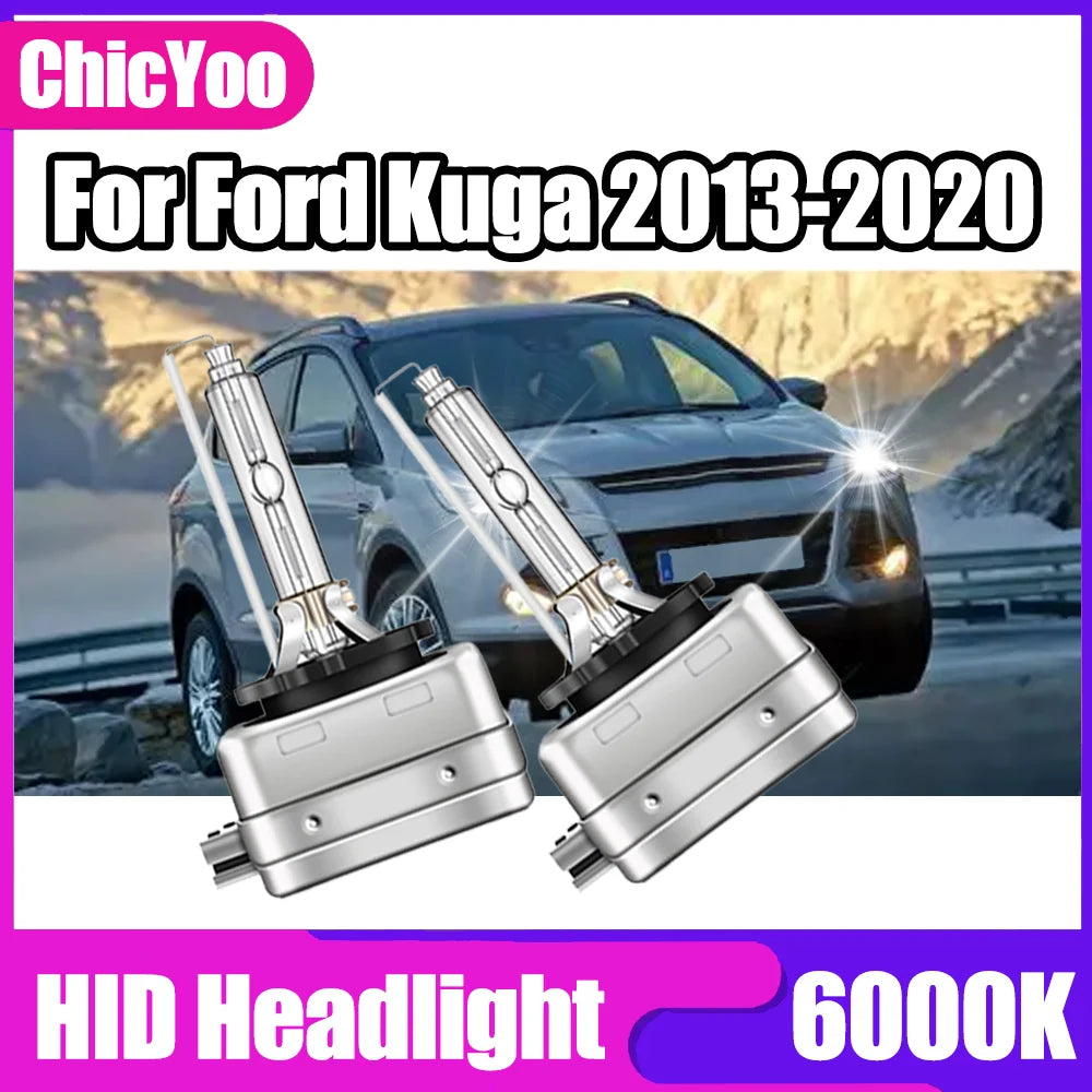 6000K White 35W Car Headlamps Auto Lights D3S HID Xenon Headlight Bulbs For Ford Kuga 2013