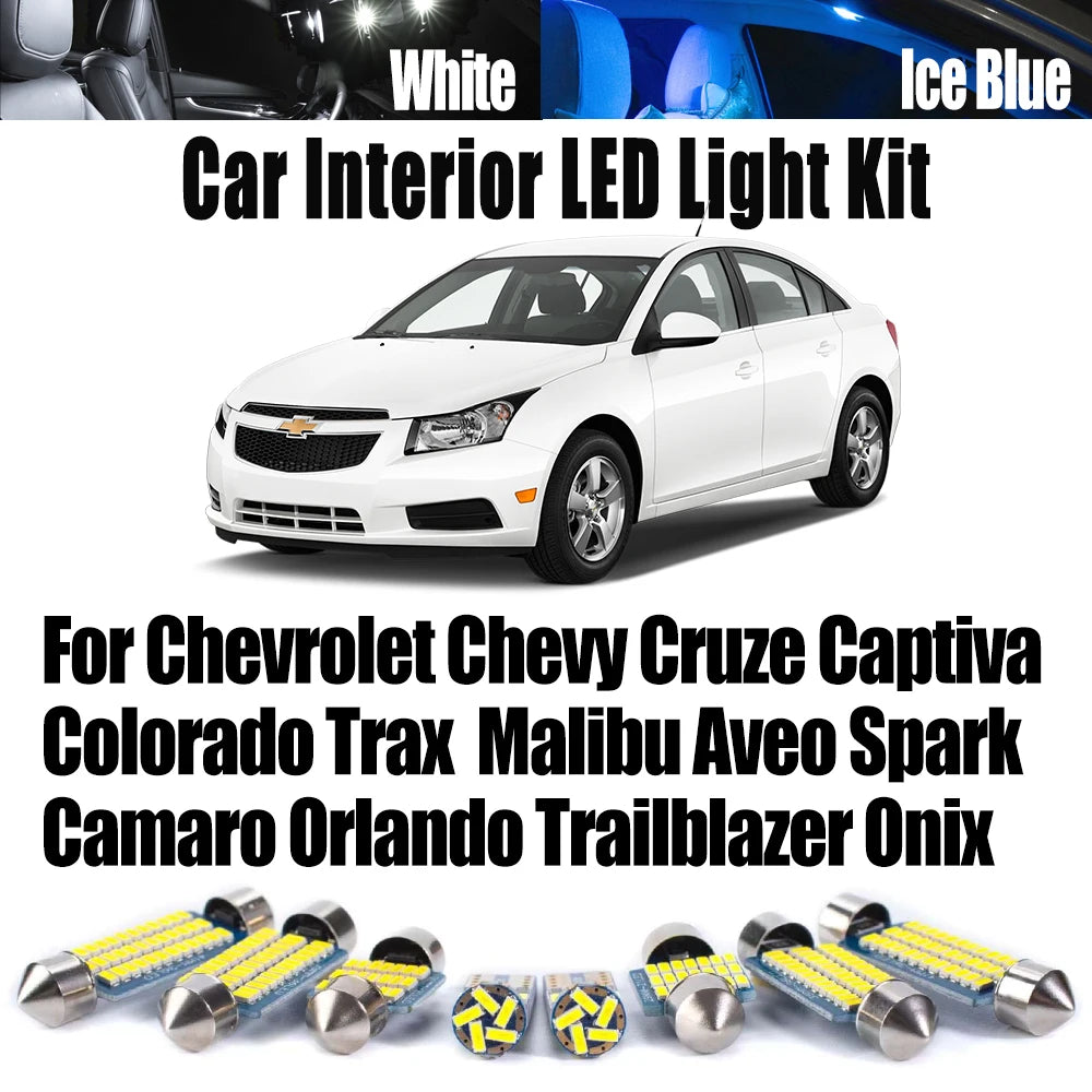 LED Interior Light Kit for Chevrolet Chevy Cruze Captiva Colorado Trax  Malibu Aveo Spark Camaro Orlando Trailblazer ...