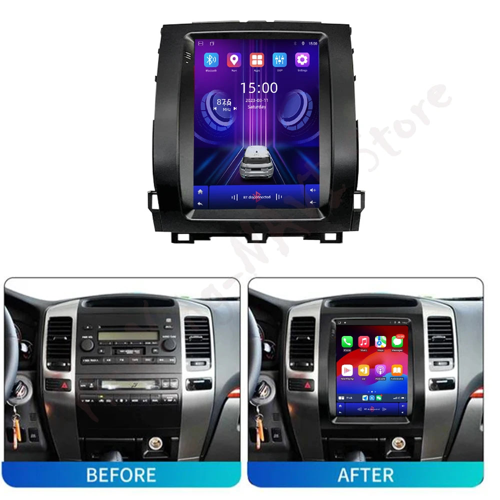For Toyota Land Cruiser Prado 120 2002-2009 Car Radio Stereo Multimedia Video GPS Navigati