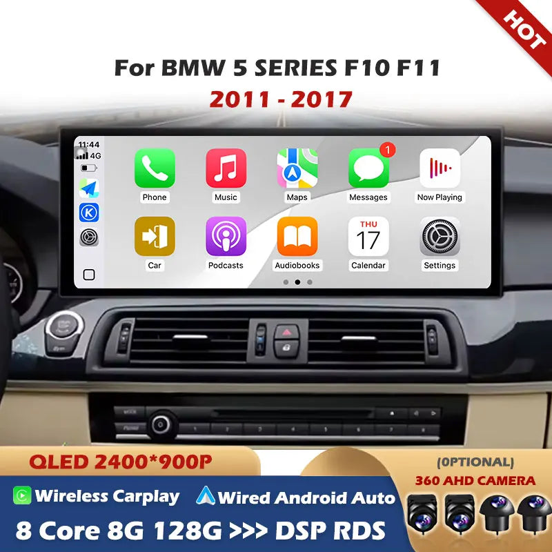 For BMW 5 SERIES F10 F11 2011 - 2017 Wireless Carplay Car Radio Multimedia Player Android