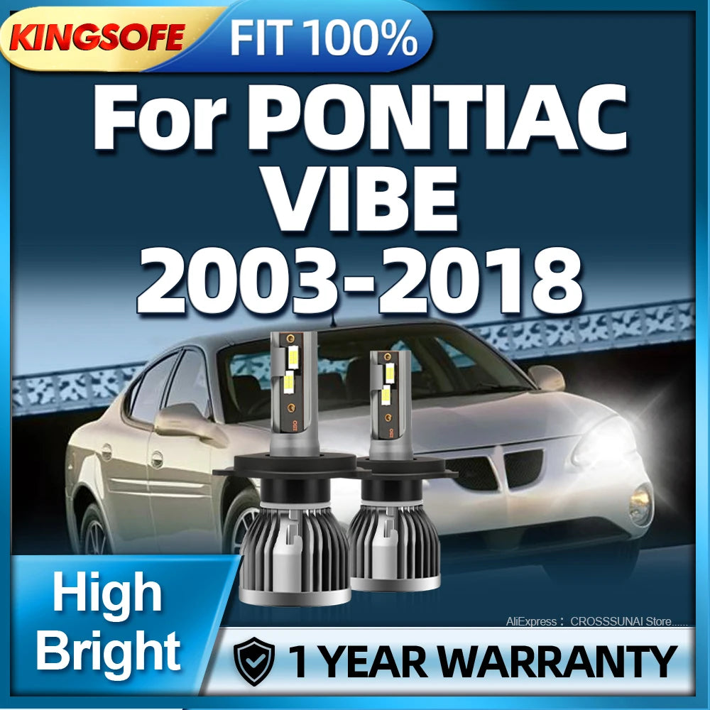 180W Powerful 6000k H4 Led Car Headlight CSP Auto Lamp For PONTIAC VIBE 2003 2004 2005 200