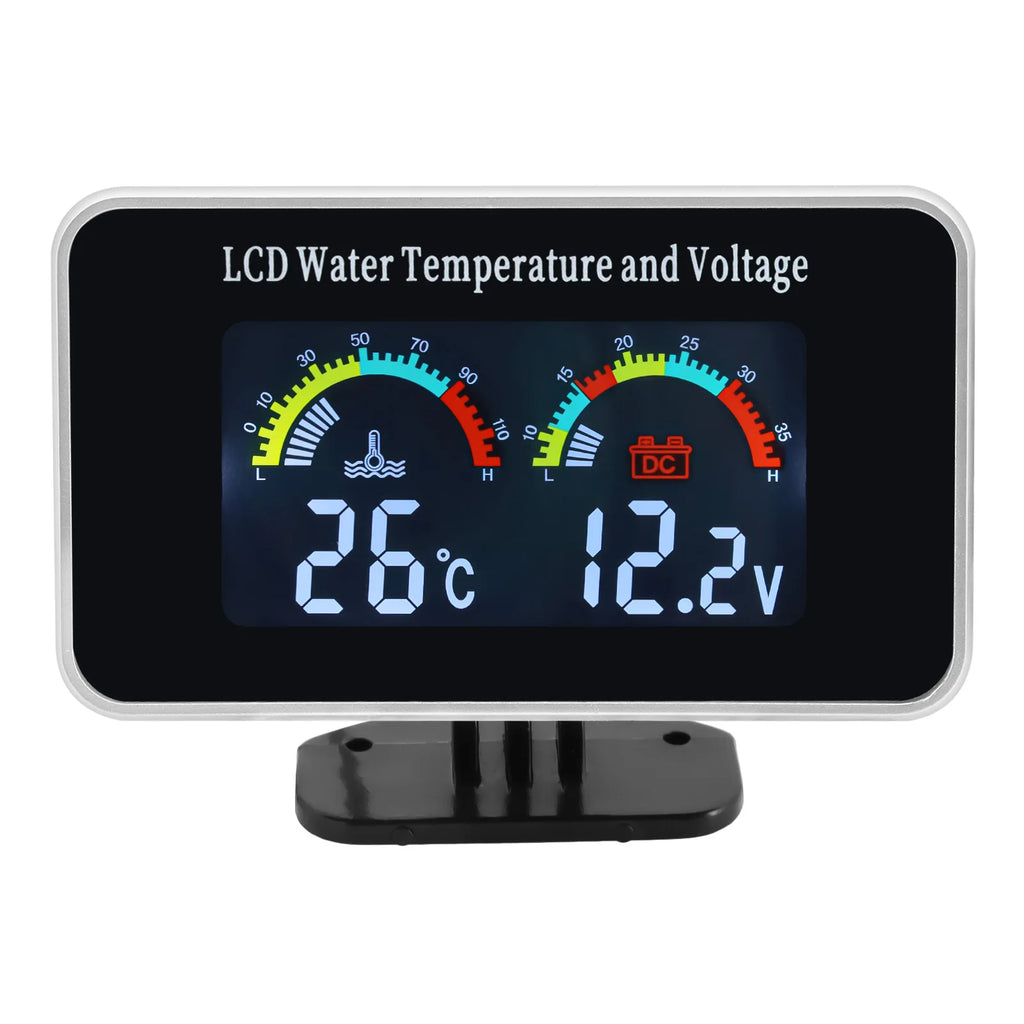 AD Waterproof LCD Digital Car Truck Voltmeter Water Temp Gauge Temperature Sensor 10mm Temperatu - Automotive LED Light