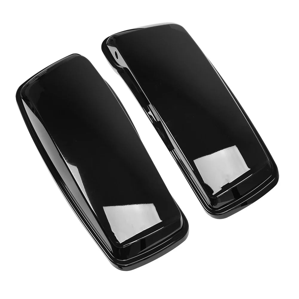 Black Saddlebag Lids Covers Motorcycle Accessories For Harley Touring Road King Street Electra G - Automotive LED Light