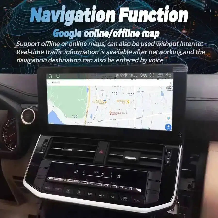 12.3" For Toyota Land Cruiser 300 LC300 2023 Video Android Multimedia Radio Player GPS Nav