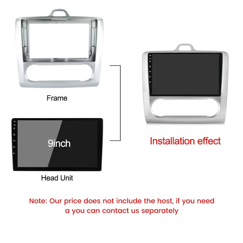 9inch Car Radio Frame Cable Dash Mount Kit for Ford Focus 2 2004-2011 Bezel Faceplate Andr | AUTOKITSHOP