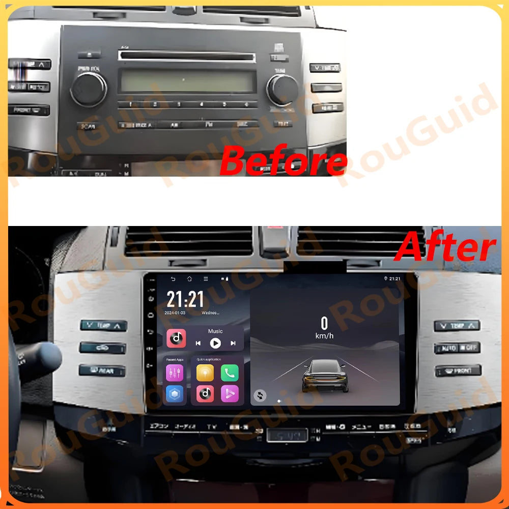 Android 16 Car Radio Carplay For Toyota Prius 3 XW30 2009 2010 2011- 2015 Multimedia Playe | AUTOKITSHOP
