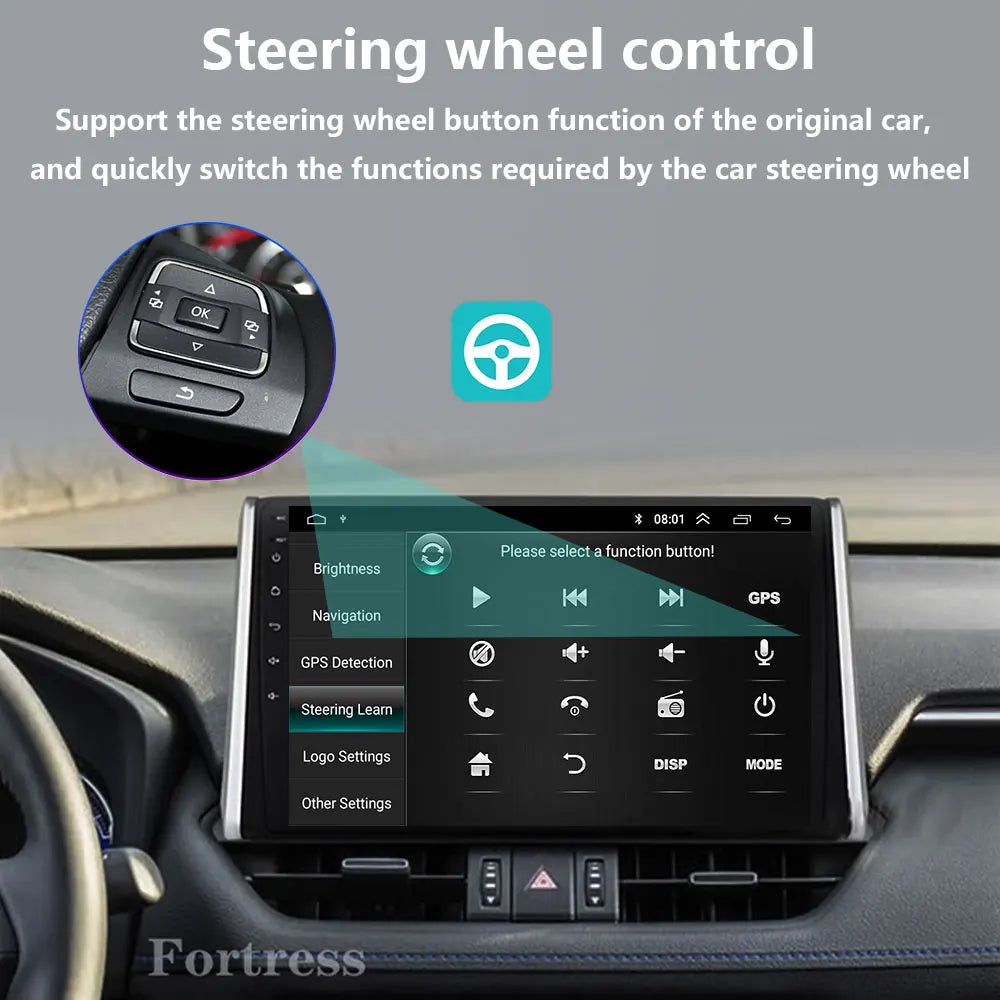 Android 16 Carplay Auto 2K Screen Car Radio Multimedia Player For Toyota RAV4 XA50 2018 -