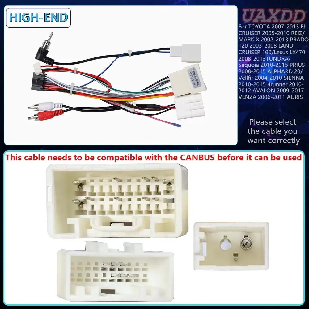 FOR TOYOTA XP CABLE Harness CANBUS AVALON ALFA COROLLA CAMRY RAV4 PRADO Land Cruiser VIOS