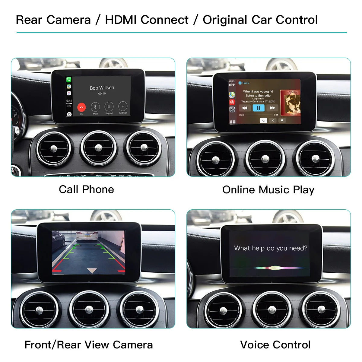 Wireless Carplay Android Auto adapter for Mercedes benz NTG5.0 A B C W176 CL GLS W205 GLA