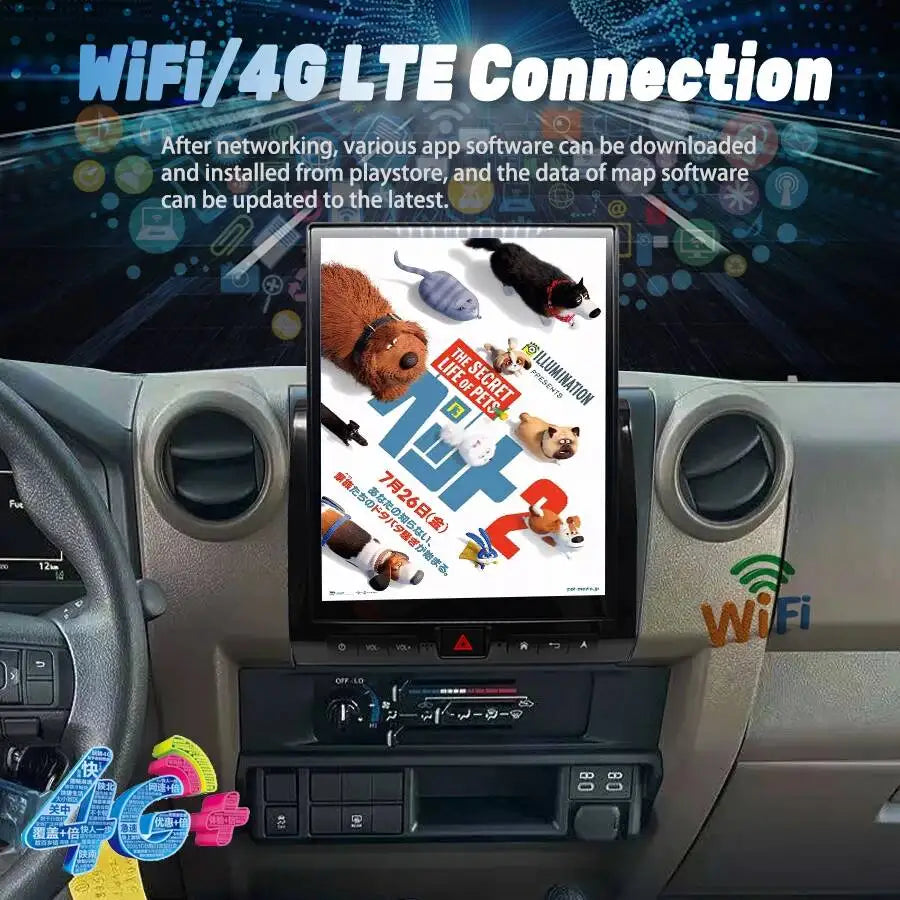 12.1inch Multimedia Player Stereo Car For Toyota Land Cruiser 76 LC70 LC76 LC79 2007-2023  | AUTOKITSHOP