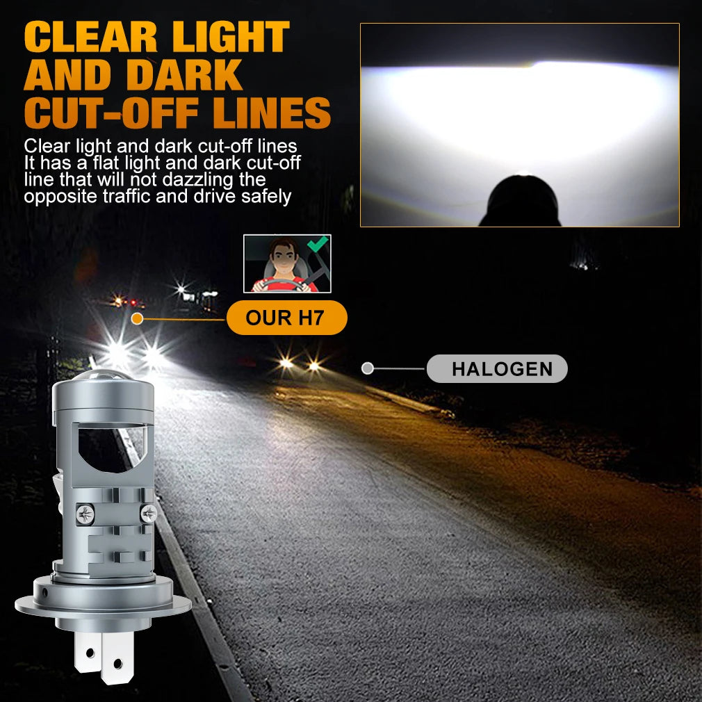 H7 H11 Bi LED Projector Lens Car Headlight Canbus Lamp 9005 HB3 9006 HB4 Auto Led Light Tu