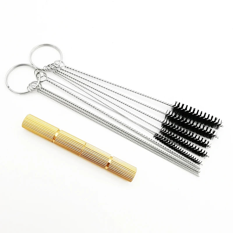 11x Motorcycle Carb Tool Jet Nozzle Wire Terminal Plug Cleaning Needle Brush Kit