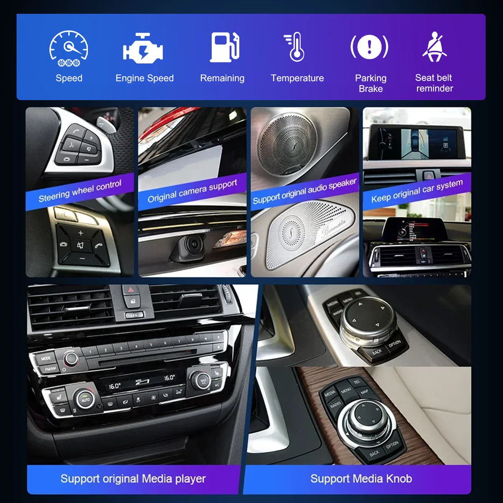 Wireless Carplay Android Auto For BMW 3 4 Series F30 F31 F32 F33 F34 F36 NBT Multimedia Di