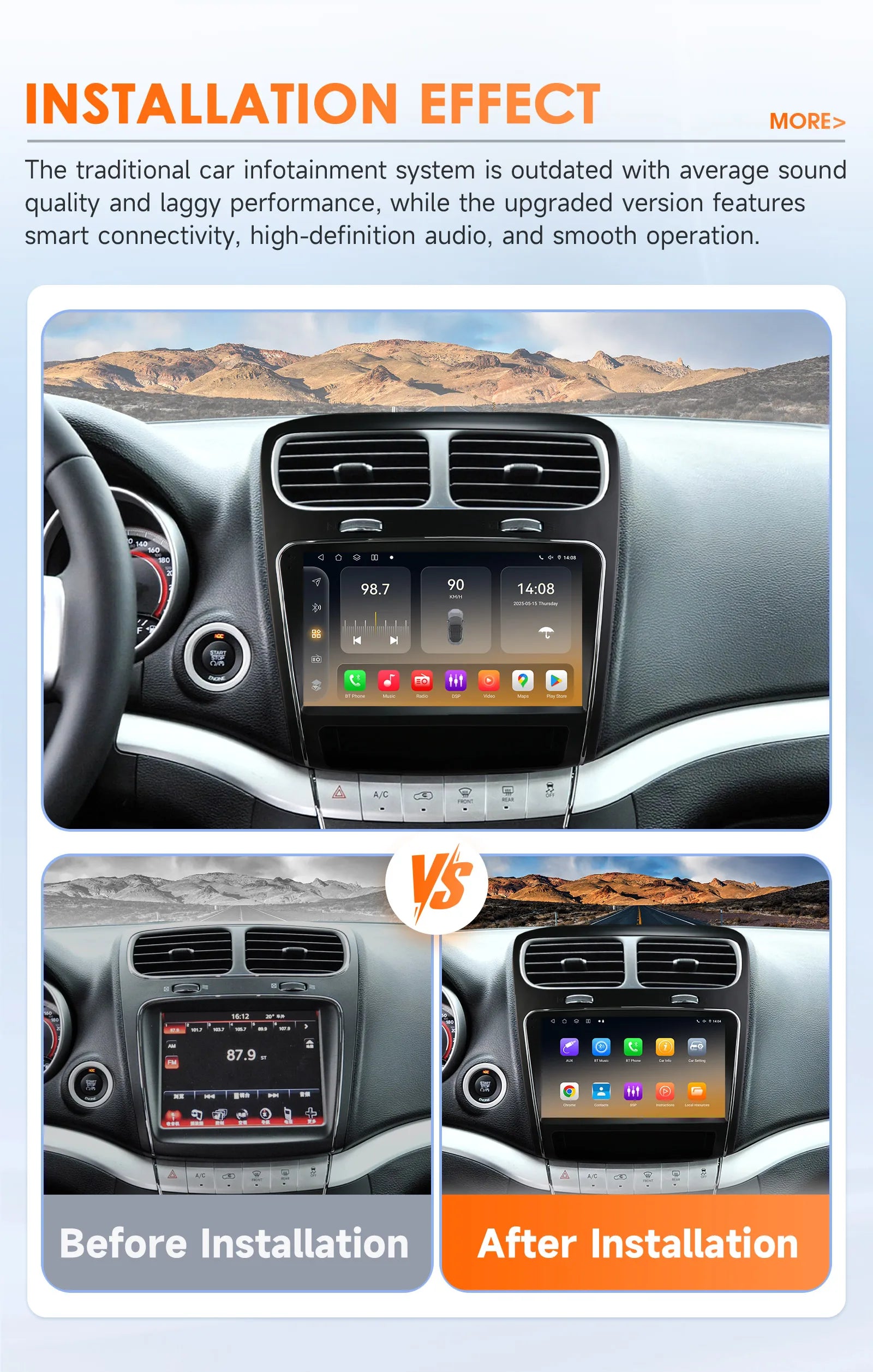 by Snapdragon 8Core Android 14 Car radio For Renault Trafic Opel Vivaro 2010 -2014 multime