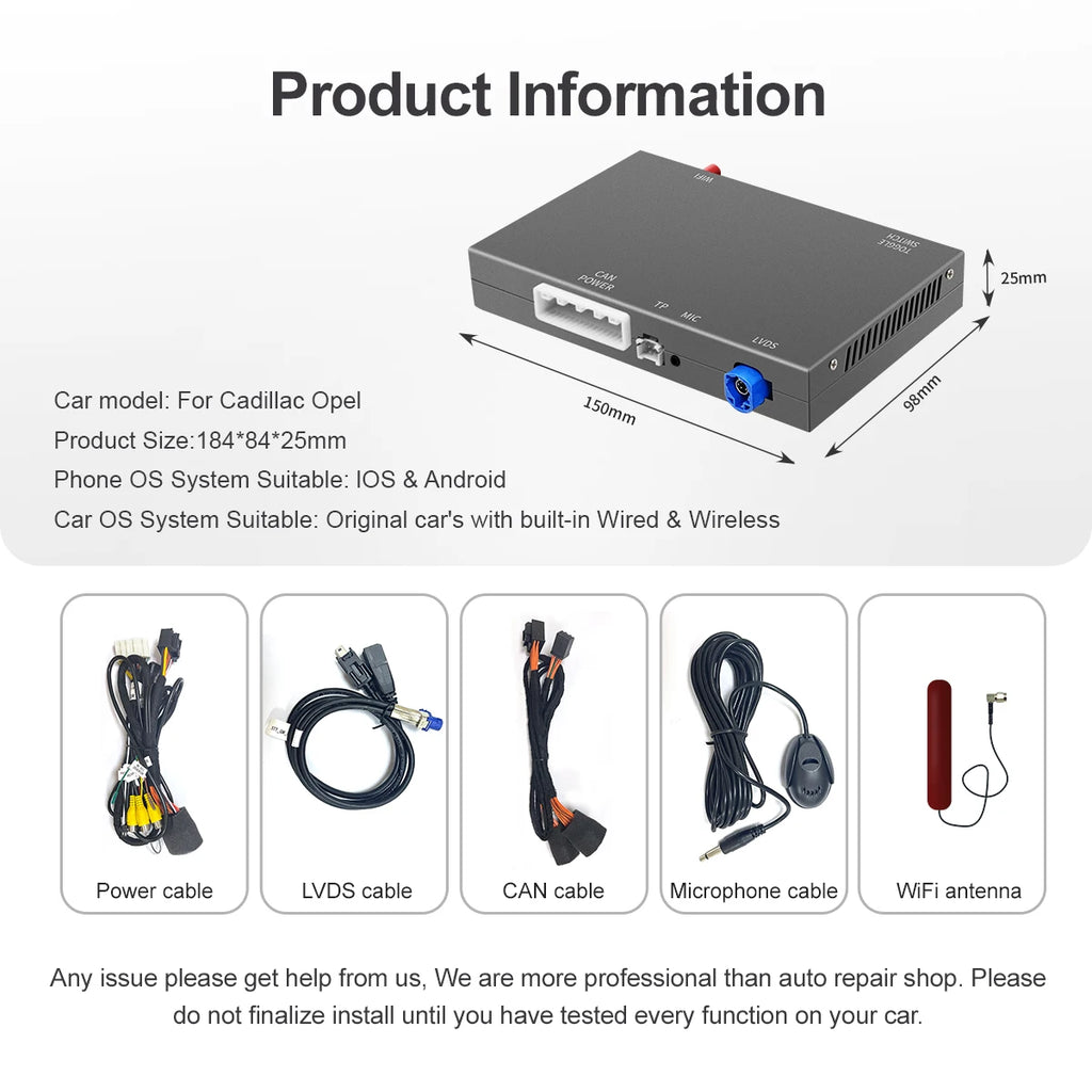 Wireless CarPlay and Android Auto Adapter for 2014-2018 Chevrolet Silverado/GMC Sierra Mod