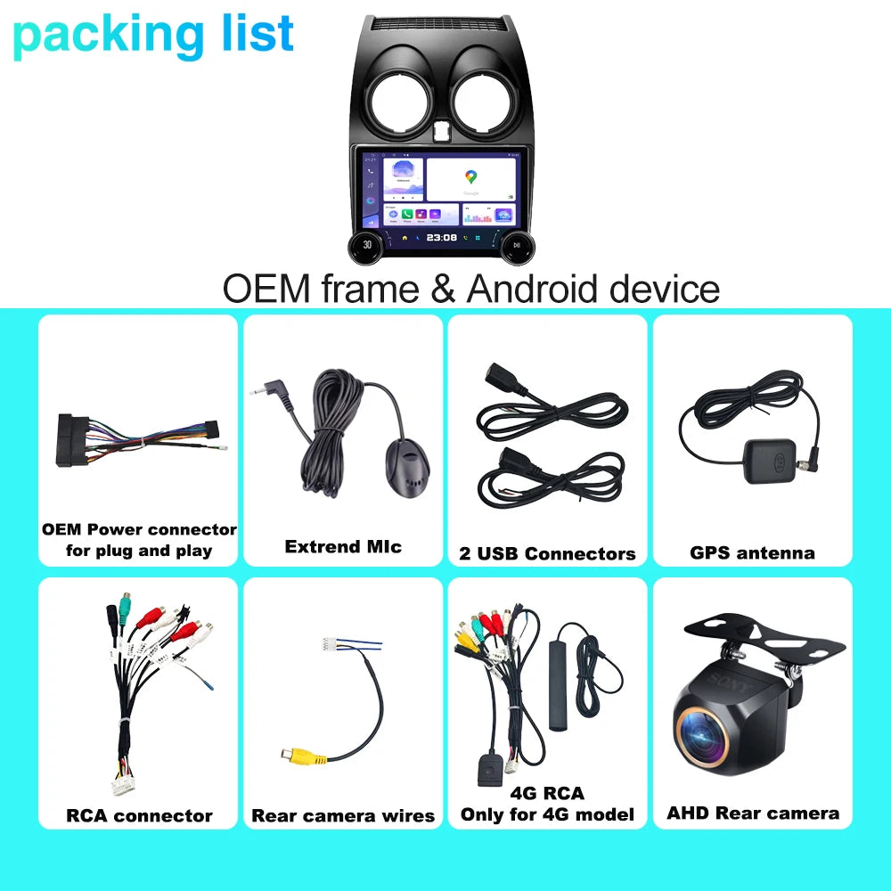 5G WIFI For Nissan Qashqai J10 2005 - 2013 Car Android Auto Radio Carplay Navigation Multi