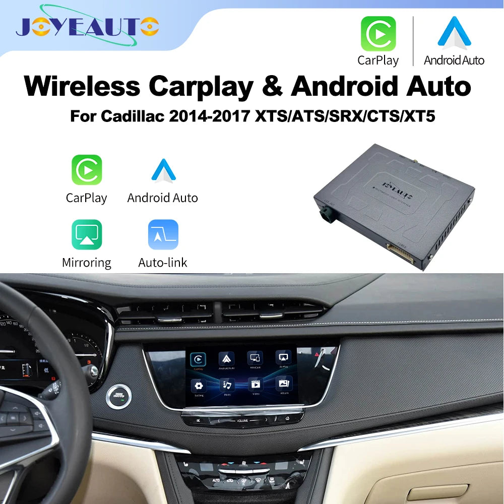 Wireless CarPlay Android Auto Interface Retrofit Kit for Cadillac ATS CTS SRX XTS XT5 2014-2017 - Mirror-Link USB Flash
