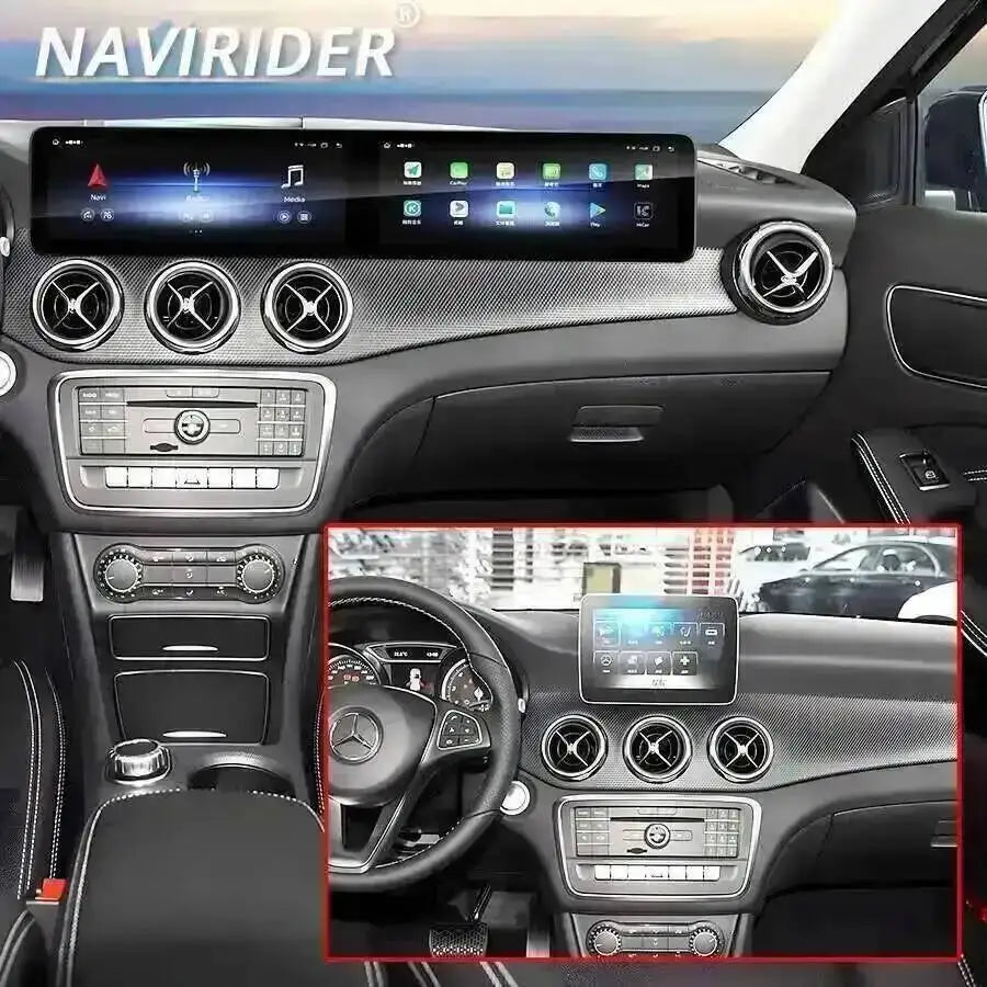 Lhd 12.3+12.3" Dual Screen For Mercedes Benz GLA A CLA NTG 2015-2019 Android Wireless Carp