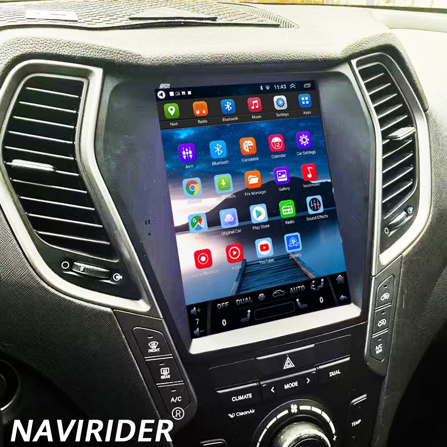 10.4inch Multimedia Player Navigation GPS Carplay For Hyundai Santa Fe IX45 2012-2017 256G