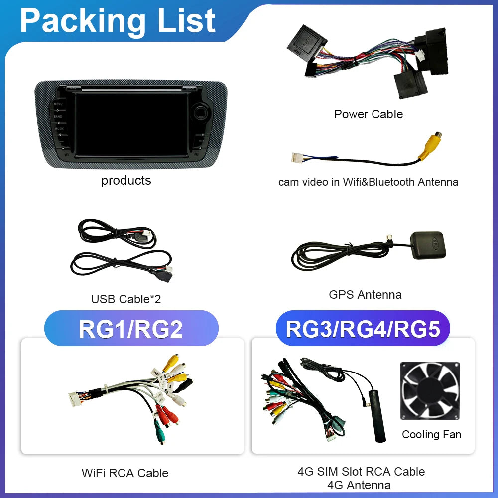 8core 7" Screen Wireless Carplay Android Auto For Seat Ibiza 2009 - 2013 Car Radio Multime
