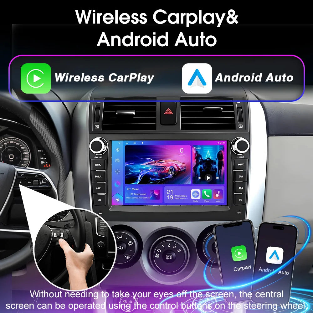 7" Car Radio For Toyota Corolla E140/150 2009 2010-2012 Android 16 Multimedia Video Player | AUTOKITSHOP