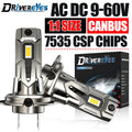 Ultra Bright H7 LED CANBUS Light 1:1 Halogen Lamp Car Headlight With Fan 6000K White Turbo