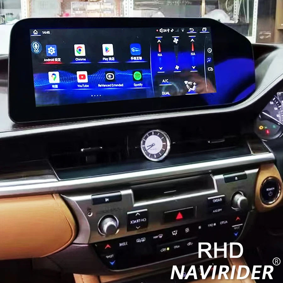 12.3inch RHD Android 14 Navi Carpaly Stereo For Lexus ES ES300 ES250 ES350 ES300h 2013-201
