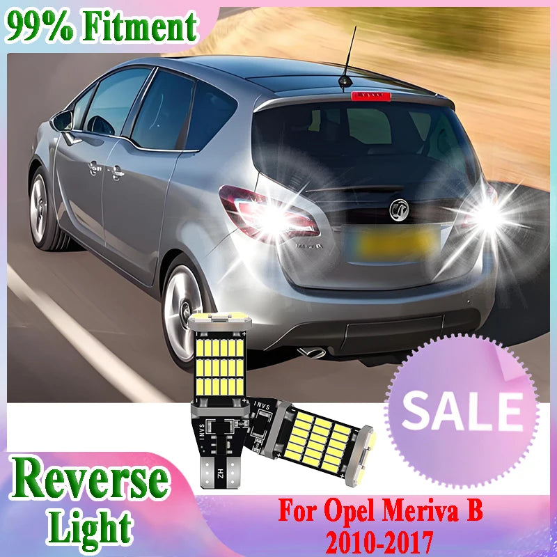 T15 W16W Car LED Reverse Light 6000K White CSP Chips For Opel Meriva B 2010-2014 2015 2016