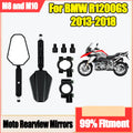 Folding Motorcycle Rearview Mirrors Off Road Adv Wide Side Mirror With Screw For BMW R1200