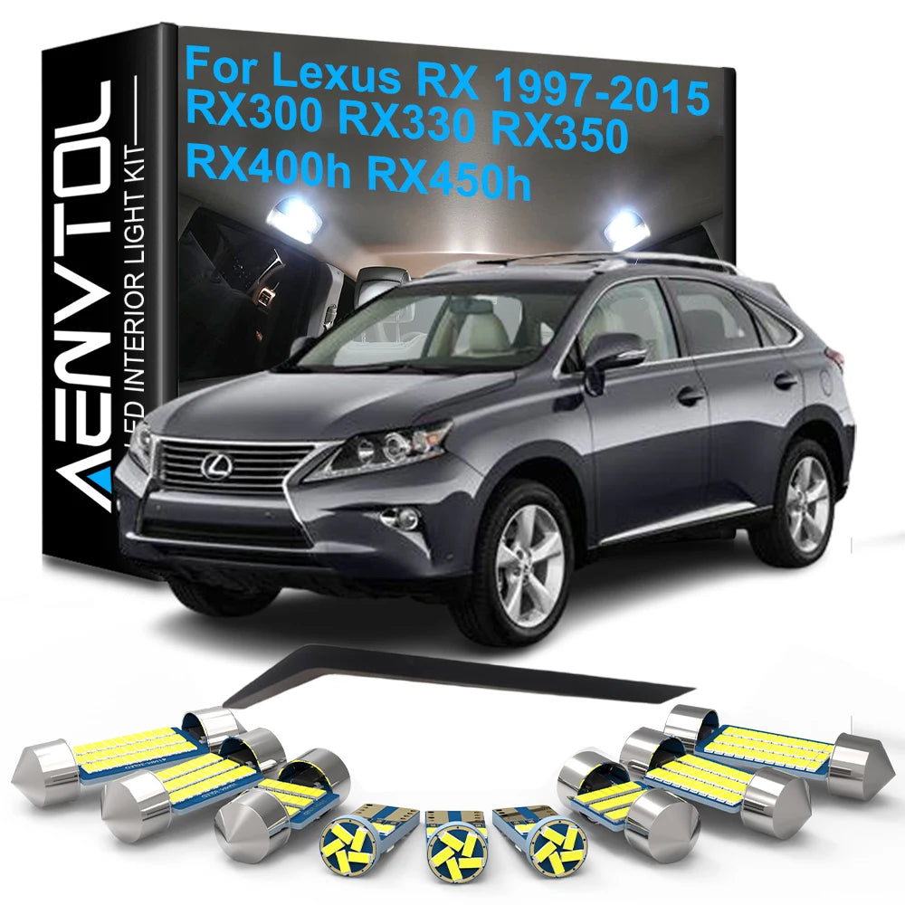 LED Interior Light Kit for Lexus RX 300 330 350 400h 450h 1997-2004 - Canbus Dome Map Door Trunk Bulbs | AUTOKITSHOP