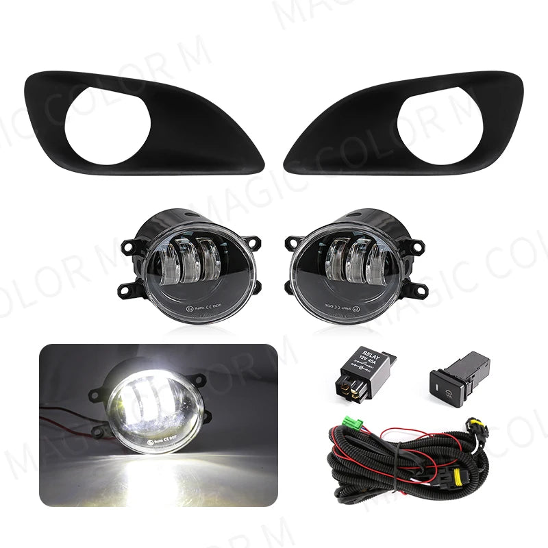 Led Fog Lamp for Toyota Yaris Vios Belta Hatchback Sedan 2007 2008 2009 2010 2011 DRL Dayt | AUTOKITSHOP
